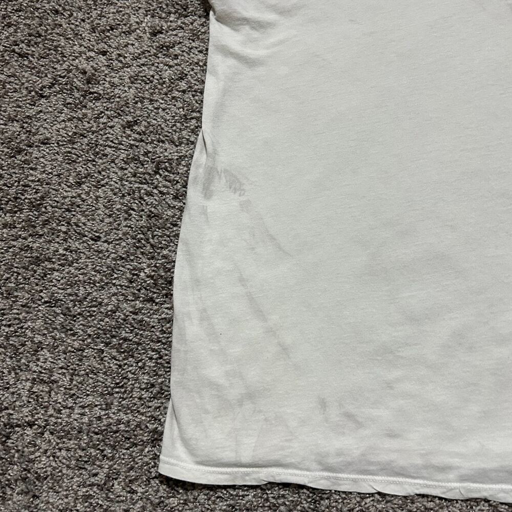 Vintage Thrashed Shirt Plain White Tee 90s y2k Minimalist Aesthetic OSFA Mens XL - Picture 11 of 14